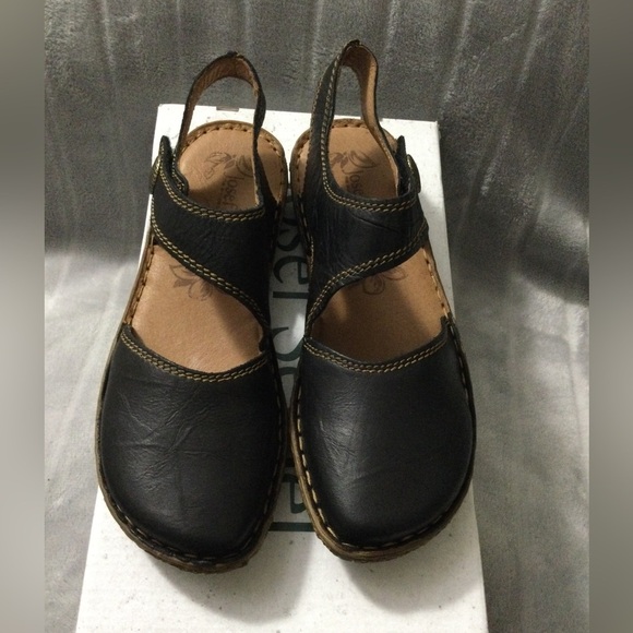 Josef Seibel Rosalie 27 Black Leather Shoe EU37 US 6 to 6.5 - Picture 2 of 10